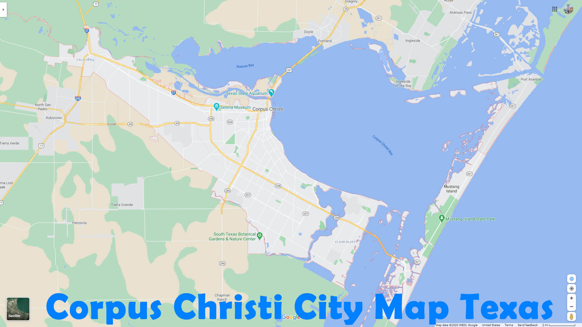 Corpus Christi Ville Carte Texas